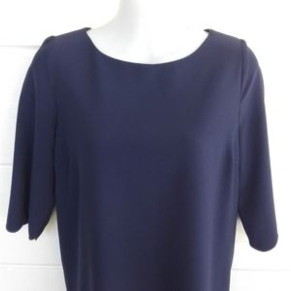 Tobi Blue Scalloped Shift Dress ¾ Sleeves Small - Picture 3 of 8
